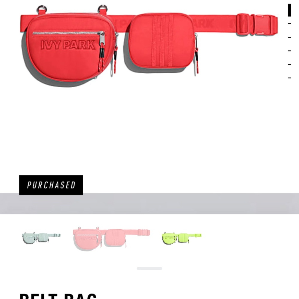 Beyonce Ivy Park Belt Bag Real Coral NWT!!!!!!!!!! - Picture 3 of 5